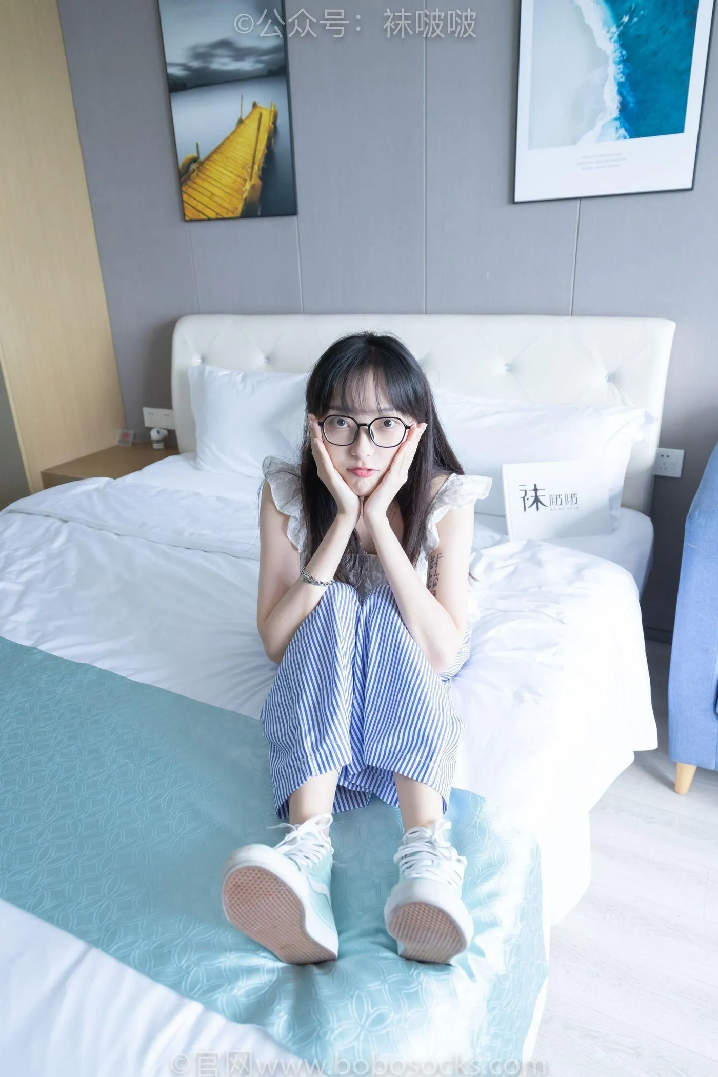 [BoBoSocks袜啵啵]NO.027 稚予- vans、白色棉袜、肉丝 [136P]插图